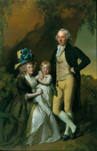 Wright of Derby - Richard Arkwright with his Wife Mary & Daughter Anne